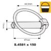 Ringsplit (rund), Stift Ø11mm x 47mm (150 stk. Large Bucket)