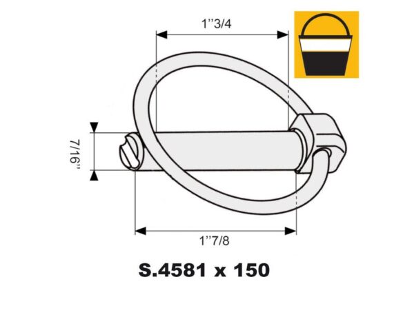 Ringsplit (rund), Stift Ø11mm x 47mm (150 stk. Large Bucket)