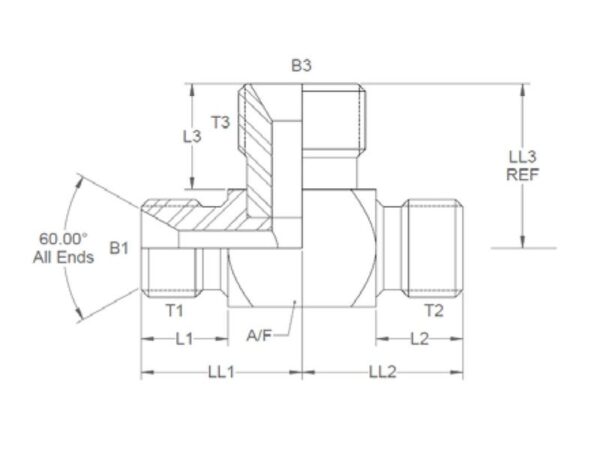 Hydraulisk T-stykke