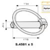 Ringsplit (rund), Stift Ø11mm x 47mm (5 stk. Agripak)