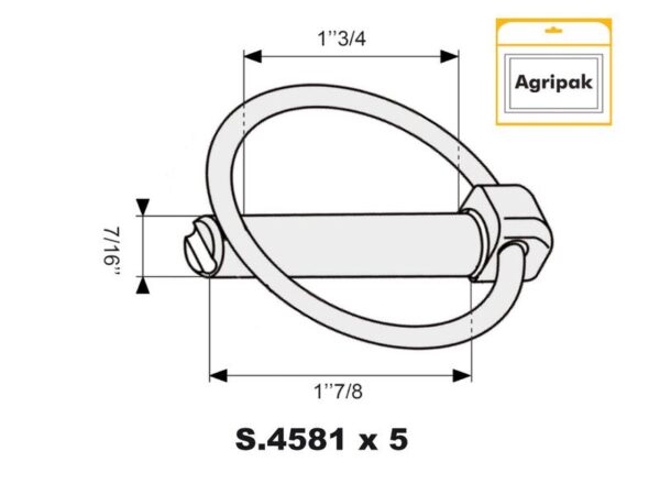 Ringsplit (rund), Stift Ø11mm x 47mm (5 stk. Agripak)