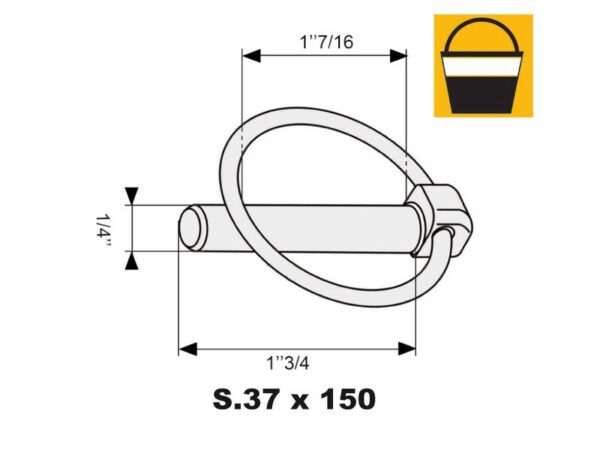 Ringsplit (rund), Stift Ø6mm x 44.5mm (150 stk. Small Bucket)
