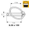 Ringsplit (rund), Stift Ø8mm x 44.5mm (150 stk. Small Bucket)
