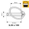Ringsplit (rund), Stift Ø11mm x 44.5mm (150 stk. Small Bucket)
