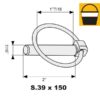 Ringsplit (rund), Stift Ø11mm x 44.5mm (150 stk. Small Bucket)