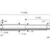 Redskabsbolt dobbelt 22 - 28x213mm, Gevind Kat. 1/2 (Ø22/28mm)