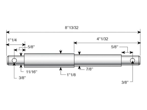 Redskabsbolt dobbelt 22 - 28x213mm, Gevind Kat. 1/2 (Ø22/28mm)