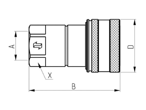 Faster Lynkobling Hun 1/2'' Krop tommer x 1/2'' BSP Hun