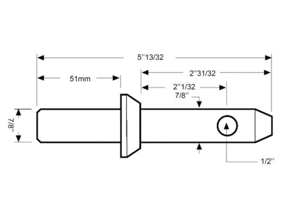 Redskabsbolt påsvejsning 22x137mm Kat. 1 (Ø22mm)