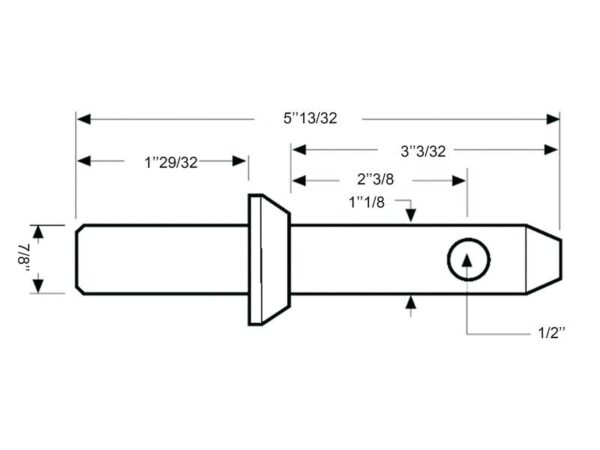 Redskabsbolt påsvejsning 22x137mm Kat. 2 (Ø28mm)