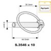 Ringsplit (rund), Stift Ø9.5mm x 44.5mm (10 stk. Agripak)