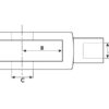 Millimeter Gaffelled m/bolt M4.0 (DIN 71751)