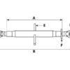 Topstang HD (mekanisk) (Kat.3/3 (Ø32/32mm)) Kugle og Kugle, M40 x 3.00, Min. længde: 540mm.