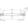 Topstang HD (mekanisk) (Kat.3/3 (Ø32/32mm)) Kugle og Kugle, M40 x 3.00, Min. længde: 540mm.