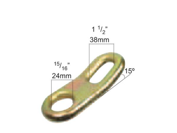 Stabilisator Fæsteplade - Hul Ø23 & 18x38mm