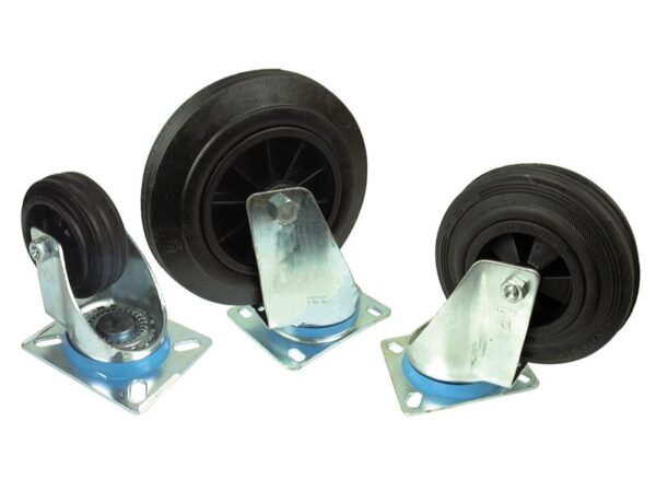 Turning Gummi Hjul - Kapacitet: 50kgs, Hjul Ø mm: 80mm