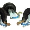 Braked Gummi Hjul - Kapacitet: 75kgs, Hjul Ø mm: 100mm