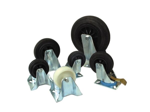 Braked Gummi Hjul - Kapacitet: 205kgs, Hjul Ø mm: 200mm