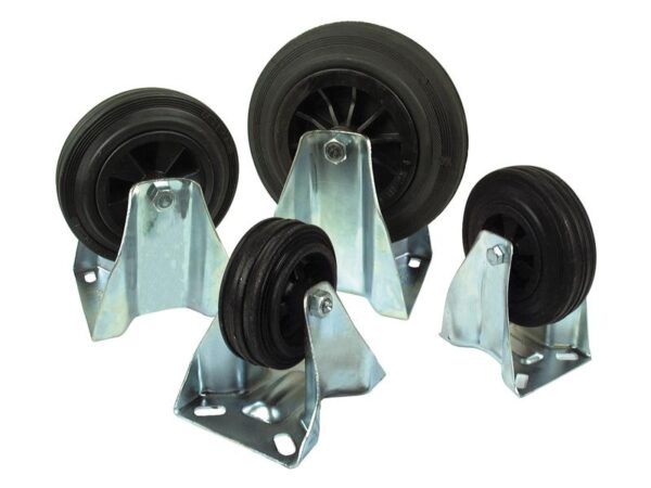Fast Gummi Hjul - Kapacitet: 50kgs, Hjul Ø mm: 80mm