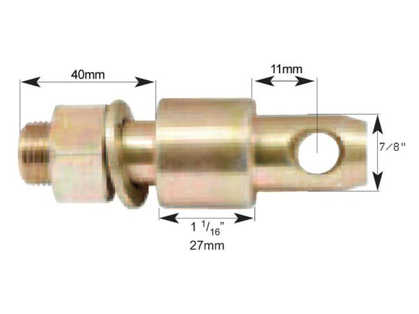 Stabilisator Bolt 22x98mm, Gevind 3/4x30mm