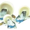 Braked plastik/Nylon Hjul - Kapacitet: 120kgs, Hjul Ø mm: 80mm