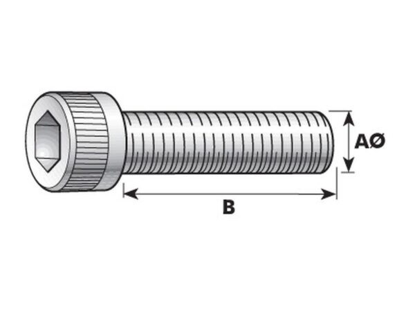 Umbrachobolt, Størrelse: M14x40mm (DIN 912)