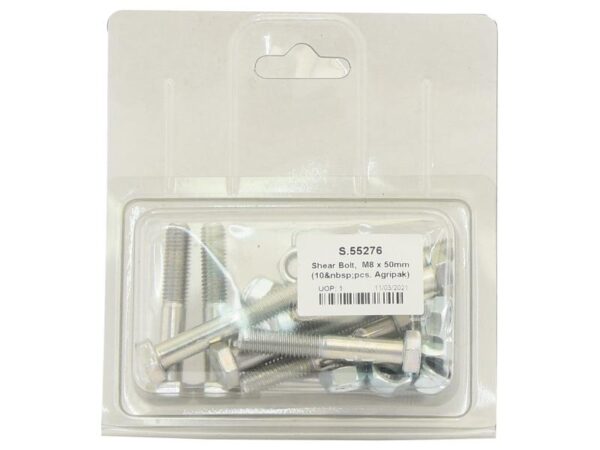 Sikringsbolt, M8x50mm (10 stk. Agripak)