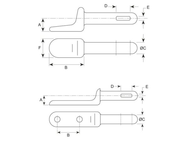 Hængsel (han), Ø12.5mm (påsvejsning)