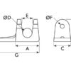 Vippebeslag 130mm (påsvejsning)