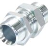 Hydraulikadapter 1'' BSP Han x 1'' BSP Schott med Kontramøtrik