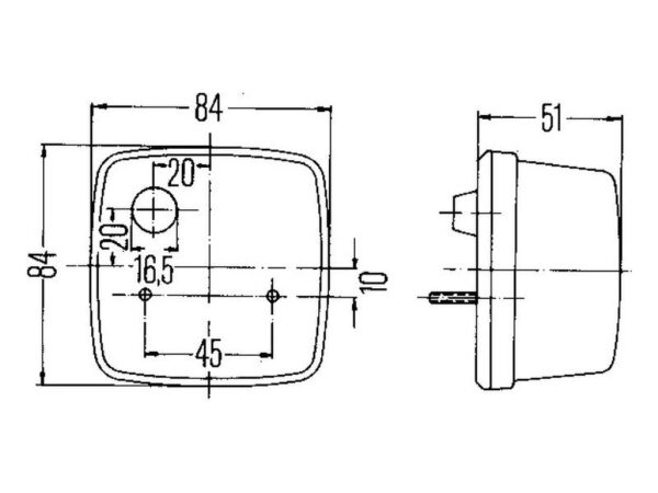 Baglygte 12V