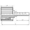 Dicsa Millimeter (Karcher) Indstik 5/16'' x M22 x 1.5 Hun Straight Swivel Cone Overlay