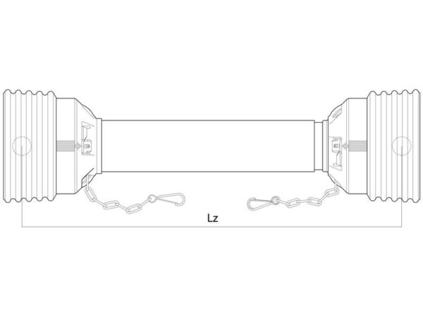 PTO Beskyttelsesrør (Easylock), (Lz) Længde: 1010mm, Størrelse: Lille beskyttelsesrør.