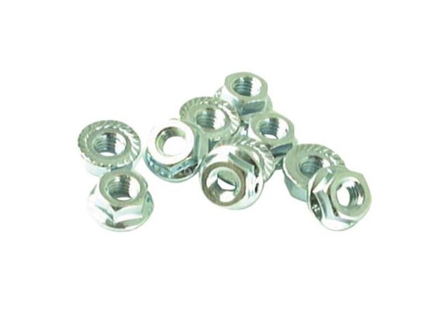 Flangemøtrik (mm), Størrelse: M6x1.00mm (DIN 6923) Metric Coarse