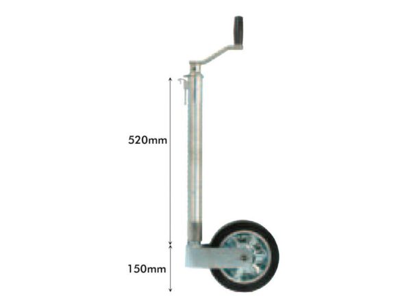 Støttehjul Ø230mm 500kg