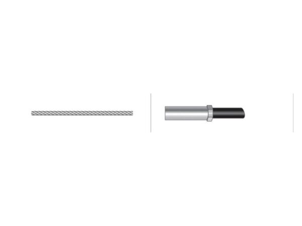 Kabel Stop - Længde: 1287mm, Udvendig kabellængde mm: 1100mm.