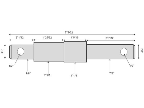 Redskabsbolt dobbelt 22-28-32x185mm, Gevind Kat. 1/2 (Ø22/28mm)