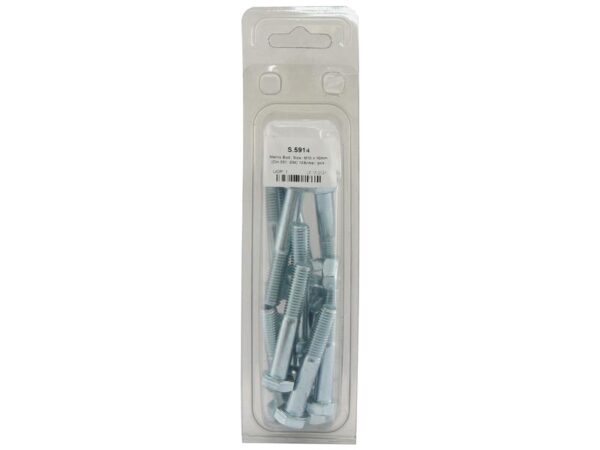 Bolt, Størrelse: M10x60mm (DIN 931, DIN 934) 10 stk. Agripak