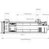 Hydraulikcylinder (dobbelt) u/ender, 25 x 40 x 700mm