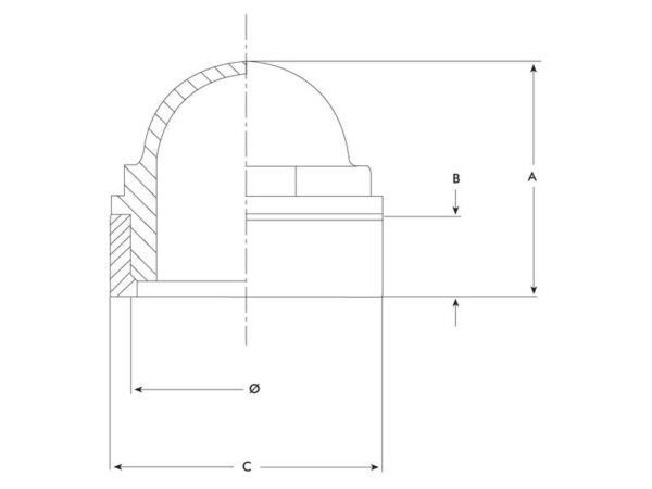 Inspektionsglas (komplet) 2''