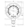 Manometer (glycerin) 1/4 (-1/+3 bar)
