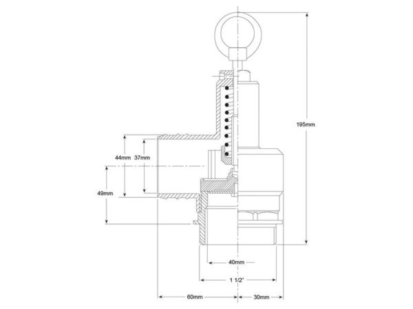 Overtryksventil 1 1/2''