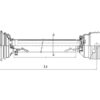 PTO Beskyttelsesrør (vidvinkel)(Easylock), (Lz) Længde: 1010mm, Størrelse: Medium beskyttelsesrør.