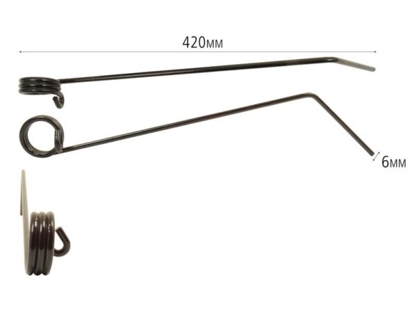 Rivefjeder - - - Længde:420mm, Bredde:39mm, Ø6mm - Passer til Opico, Hatzenbichler Passer til: 931126