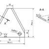 Knivblad - 74x76x3mm - Hul Ø8mm - Hulafstand 51mm - Passer tilTeagle Passer til: SC1100