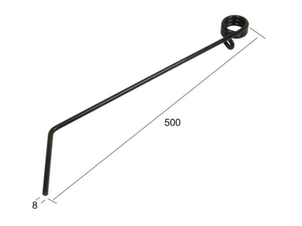 Rivefjeder Længde:500mm, Bredde Ø8mm - Passer til Hatzenbichler, Opico Passer til: 931128