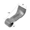 Slagle (Hammer), Topbredde mm: 37mm, Nederste bredde mm: 60mm, Hul Ø: 26mm, Radius 125mm - Passer til McConnel Passer til: 7390276