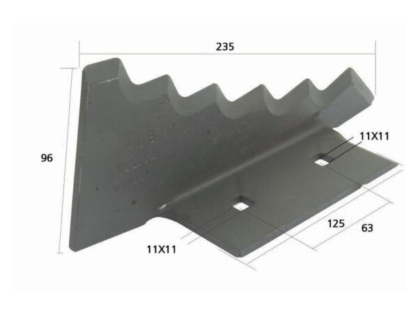 Kniv Fodervogn 212mm x 97mm x 6mm (Højre) Passer til Keenan Passer til: 701358
