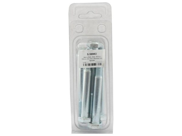 Bolt, Størrelse: M12x100mm (DIN 931) 8 stk. Agripak