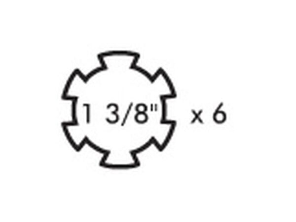 PTO Gaffel (snaplås) (Krydsmål: 22 x 54.8mm) Størrelse: 1-3/8''-6 Not